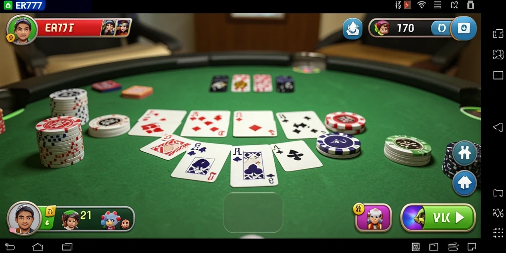 Screenshot gameplay yang menunjukkan keseruan bermain Gaple di ER777.