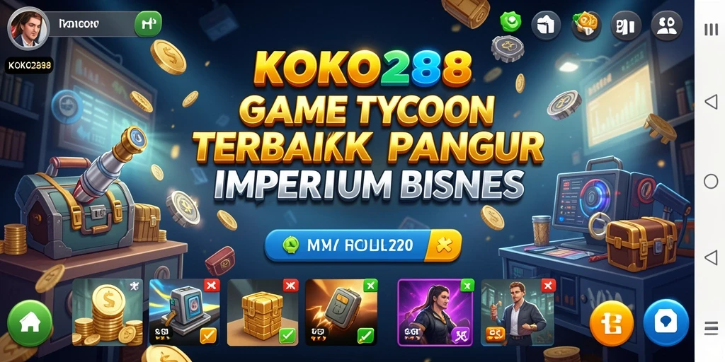 Tangkapan layar gameplay KOKO288 yang menampilkan keseruan membangun bisnis Tycoon.
