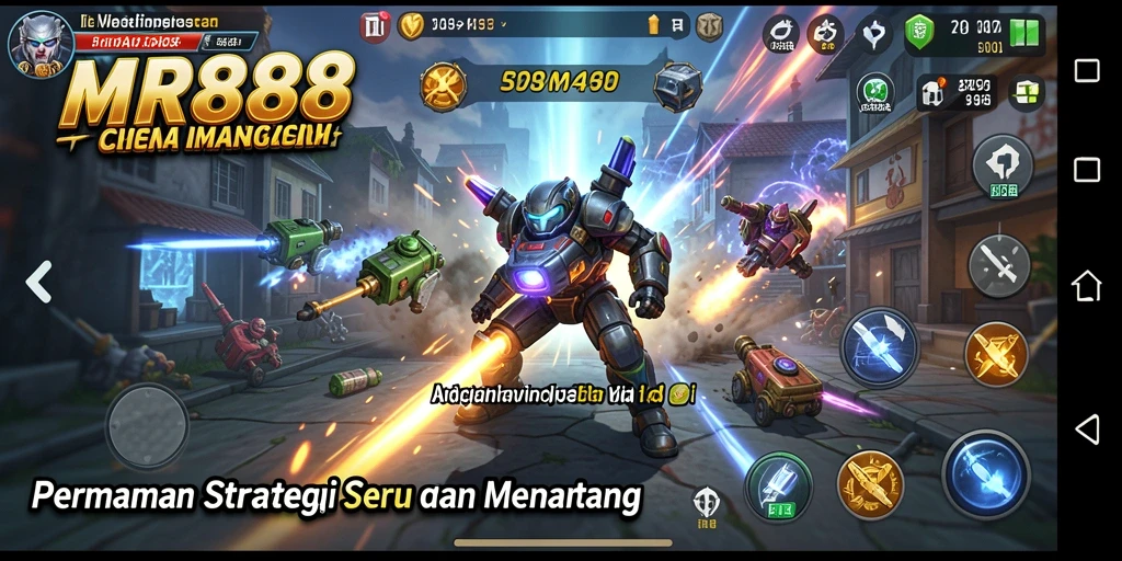 Tangkapan layar utama MR888 menampilkan aksi strategis yang mendebarkan.