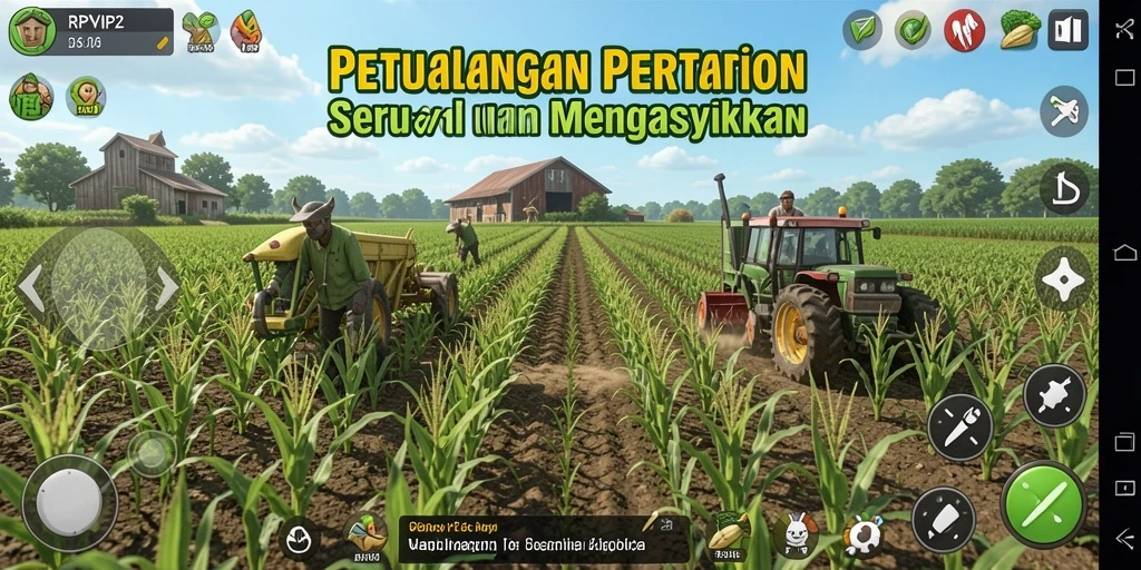 Tampilan seru gameplay bertani di RPVIP2.