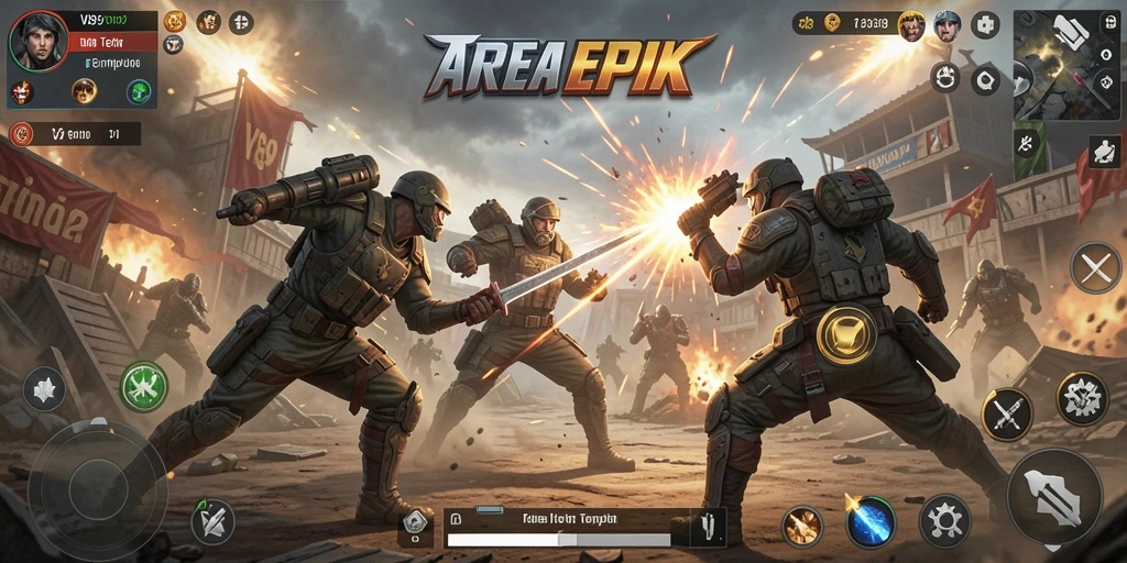 Tampilan action seru dari gameplay Fighting V89 yang mendebarkan.