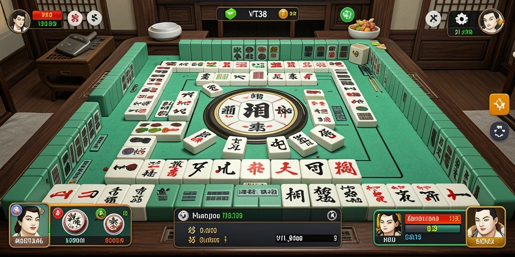 Tampilan dinamis dari gameplay Mahjong yang mendebarkan.